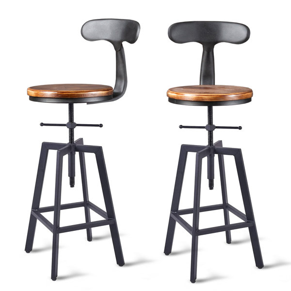 Industrial bar stool online with back